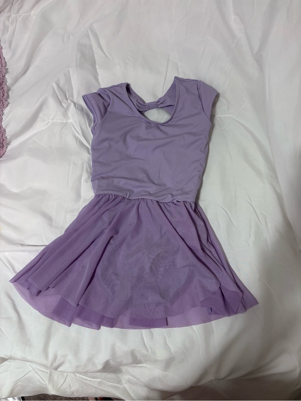 Girls Lavender Dance Dress Leotard with Skirt